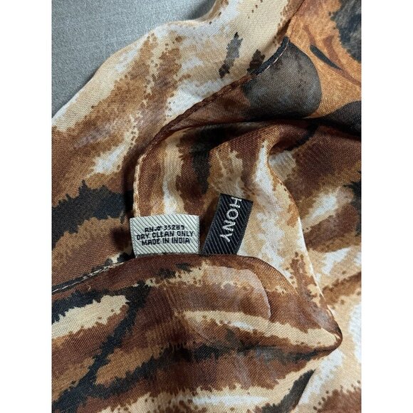 Symphony Statement Fashion‎ Scarf Safari Animal Print Cheetahs Brown Black Wrap - Picture 7 of 10